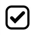 Checkmark Icon in Rounded Square Royalty Free Stock Photo