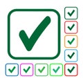 checkmark-vector,-checkmark-icon-set,-approved-symbol,-checked-checkbox-mark,-checkmark-set,-editable-line. Royalty Free Stock Photo