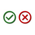 Checkmark and x or confirm, Check mark and x icon