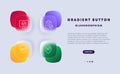 Checkmarks icon set. Tick symbols, completion, success, confirmation. Selection concept. Glassmorphism style. Vector line icon for