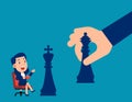 Checkmate or loss in business. Business strategy concept Royalty Free Stock Photo