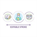 Checkout code to fix problems loop concept icon Royalty Free Stock Photo