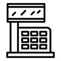 Checkout machine icon outline vector. Cash register Royalty Free Stock Photo