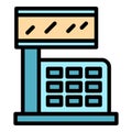 Checkout machine icon vector flat Royalty Free Stock Photo