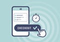 Checkout Optimization - speed up ecommerce checkout process for higher conversions concept. Streamline payments and Royalty Free Stock Photo
