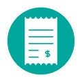 Checkout or payment receipts vector color icon for apps and websites