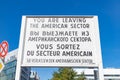Checkpoint Charlie Sign Royalty Free Stock Photo