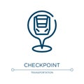 Checkpoint icon. Linear vector illustration from train station collection. Outline checkpoint icon vector. Thin line symbol for