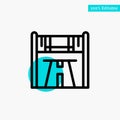 Checkpoint, Start, Race, Road turquoise highlight circle point Vector icon