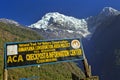 Checkpost Information Center, Annapurna Conservation Area, Himalaya, Nepal Royalty Free Stock Photo