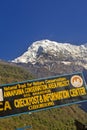 Checkpost Information Center, Chhomrong, Annapurna Conservation Area, Himalaya, Nepal Royalty Free Stock Photo