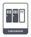 checkroom icon in trendy design style. checkroom icon isolated on white background. checkroom vector icon simple and modern flat
