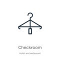 Checkroom icon vector. Trendy flat checkroom icon from hotel and restaurant collection isolated on white background. Vector
