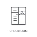 Checkroom linear icon. Modern outline Checkroom logo concept on