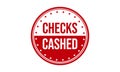 Checks Cashed Rubber Grunge Stamp Seal Vector Illustration Royalty Free Stock Photo