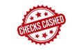 Checks Cashed Rubber Grunge Stamp Seal Vector Illustration Royalty Free Stock Photo