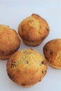 Cheddar and bacon cornbread muffins Isolated Royalty Free Stock Photo