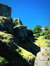 Cheddar caves cliffs