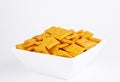 cheddar cheese crackers Royalty Free Stock Photo
