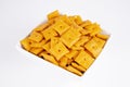 cheddar cheese crackers Royalty Free Stock Photo