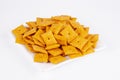 cheddar cheese crackers Royalty Free Stock Photo