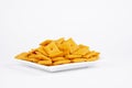 cheddar cheese crackers Royalty Free Stock Photo