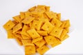 cheddar cheese crackers Royalty Free Stock Photo