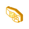 cheddar cheese isometric icon vector illustration Royalty Free Stock Photo