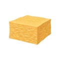 Cheddar cheese on white background. Vector illustration.