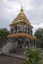 Chedi Chang Lom at Wat Chiang Man Royalty Free Stock Photo