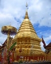 Chedi in Doi Sutep Temple Royalty Free Stock Photo