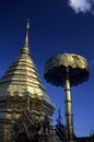 Chedi and parasol in a buddhist temple, Fine Art Royalty Free Stock Photo