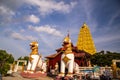 Chedi Phutthakhaya or Puttakaya Pagoda, Wat wang Wiwekaram or wat luang pho uttama in Sangkhlaburi, Kanchanaburi