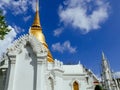 Chedi of Royal cemetry with european at Wat Ratchabopit