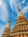 Ornate chedis at Wat Pho, Bangkok, Thailand