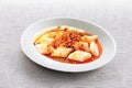 Chee Cheong Fun, Chinese rice noodle roll with curry sauce Royalty Free Stock Photo
