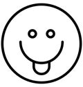 cheeky, baffled emoticon Vector Isolated Icon which can easily modify or edit