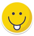 cheeky, baffled emoticon Vector Isolated Icon which can easily modify or edit