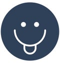 cheeky, baffled emoticon Vector Isolated Icon which can easily modify or edit