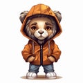 Cheeky Lion In Hip Hop Aesthetics: Kawaii Chic Cartoon Character