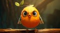 A cheeky orange bird with a mysterious hidden power