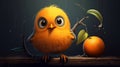 A cheeky orange bird with a mysterious hidden power