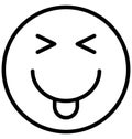 cheeky, yawn Vector Isolated Icon which can easily modify or edit