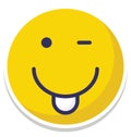 cheeky, yawn Vector Isolated Icon which can easily modify or edit