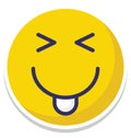 cheeky, yawn Vector Isolated Icon which can easily modify or edit
