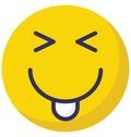 cheeky, yawn Vector Isolated Icon which can easily modify or edit