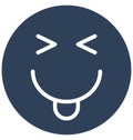 cheeky, yawn Vector Isolated Icon which can easily modify or edit