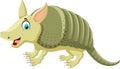 Cheerful armadillo cartoon