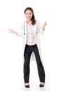 Cheerful Asian doctor