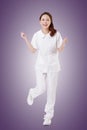 Cheerful Asian nurse Royalty Free Stock Photo